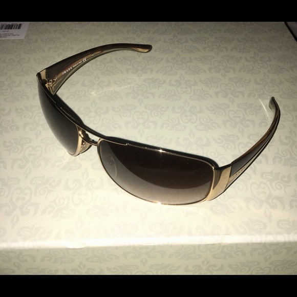 Authentic Prada Aviator Sunglasses SPR75G BROWN - Picture 3 of 6